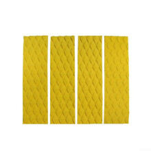 4 Piece Surfboard Traction Pad Set With Diamond Groove Pattern For Surfing Yellow