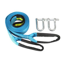 8Tons Car Towing Rope Strap Cable 3/5m Nylon with U Hooks Shackle and Reflective Light for SUV, Truck, Bike