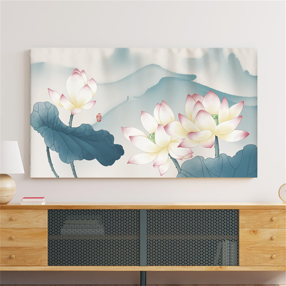 Tv Protector Cover Dust Screen Protector For 2275 Inch Tv Pc Display Elastic Dustproof Model 65Inch Ink Painting 5 9199774237734