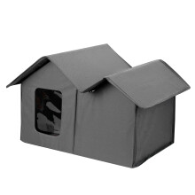 Cat Condos voor vier seizoenen draagbare kattenhuishonden-Grijs