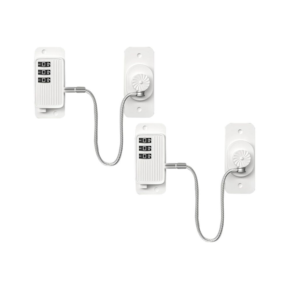 Refrigerator Lock Combination 2 Pack Refrigerator Lock for Children Adhesive Freezer Lock Child Safe Refrigerator Lock