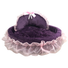 Gegolfde huisdier prinses bed kitten puppy-Paarse S