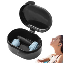 Swimming Earplugs Silicone Surf Earplugs 4Layer Waterproof Design Blue 1 Count Pack