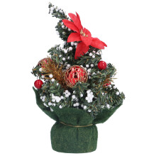 Mini Bright Red Artificial Christmas Tree Desktop Decor 20cm