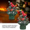 Mini Bright Red Artificial Christmas Tree Desktop Decor 20cm 4