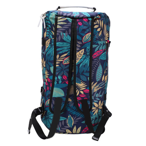 Multi-Carry Printed Backpack Waterproof Blue Maple Leaf Design 2
