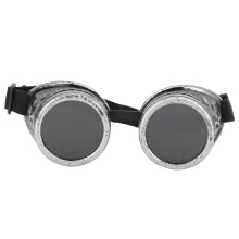 Outdoor-Sportbrille, winddicht, beschlagfrei, wasserdicht, im Steampunk-Stil, mit verstellbarer Passform, abnehmbaren Gläsern, komfortablem