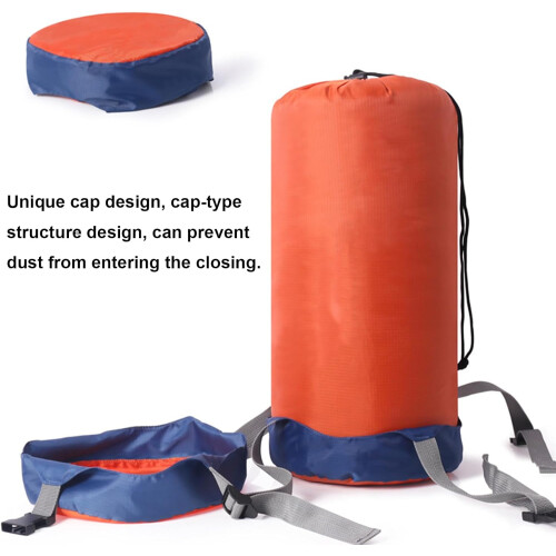 Compression Sack Nylon 35L Waterproof Sleeping Bag Compression Sack Orange Backpacking Portable Multifunctional 2