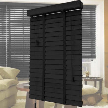 Window Blinds Wooden Venetian Blinds For Indoor Windows Slats Black Horizontal Blinds W100xH140cm Bedroom Living Room