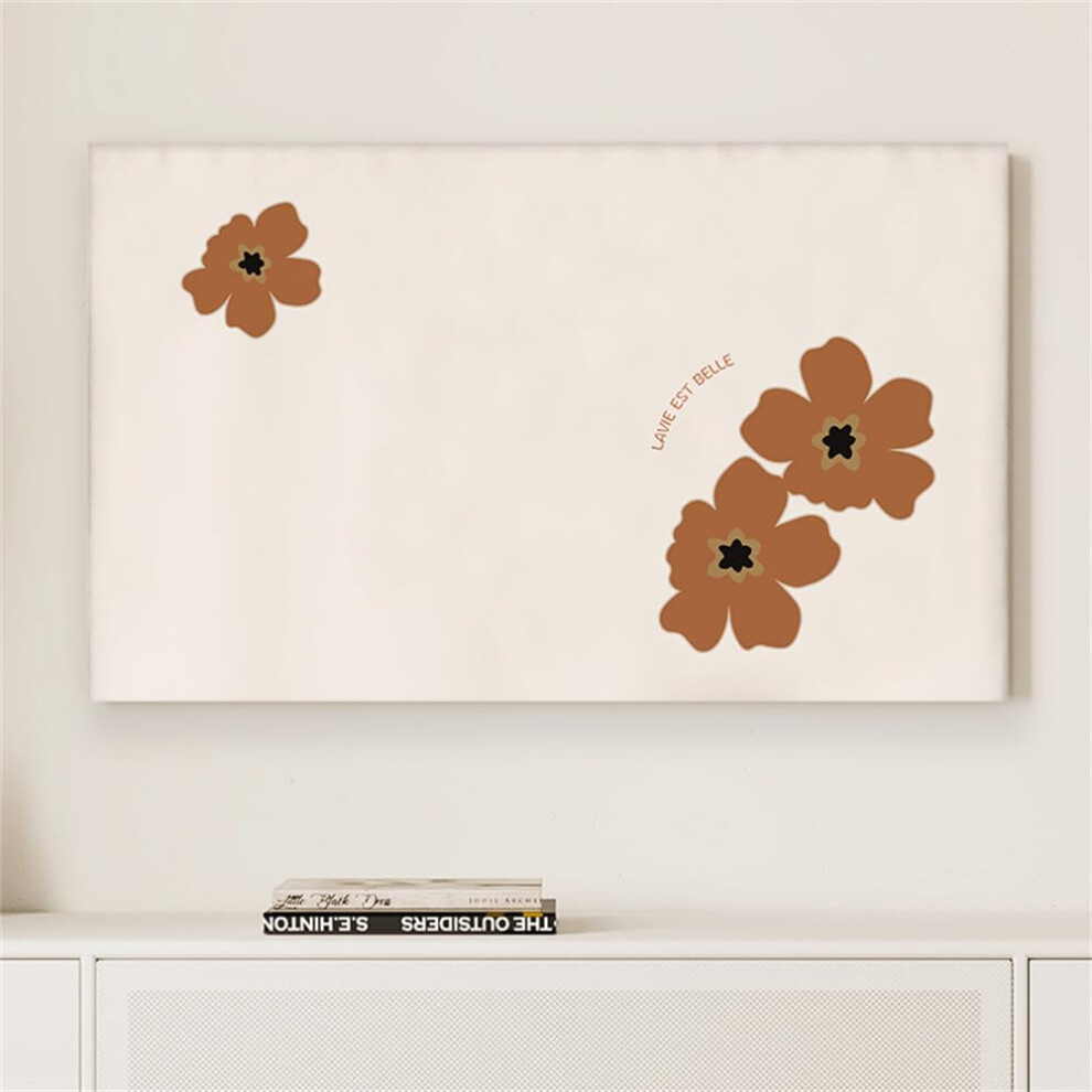 Tv Dust Cover 4650 Inch Floral Pattern Screen Protector, Elastic Fit For Flat And Curved Tvs 9199774239653