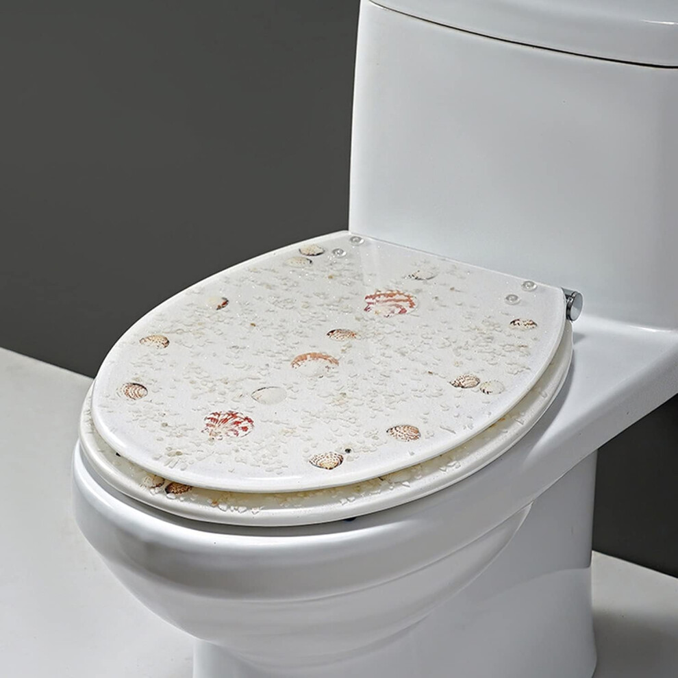 Resin Toilet Seat Oval Quiet Slowclose Quickrelease Thickened Lid Adjustable Fix Hinges Easy To Clean And Install 9347817832433