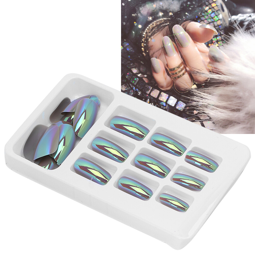 24pcs Bright Color Fake Nails, Full Cover, Trendy False Nail Tips