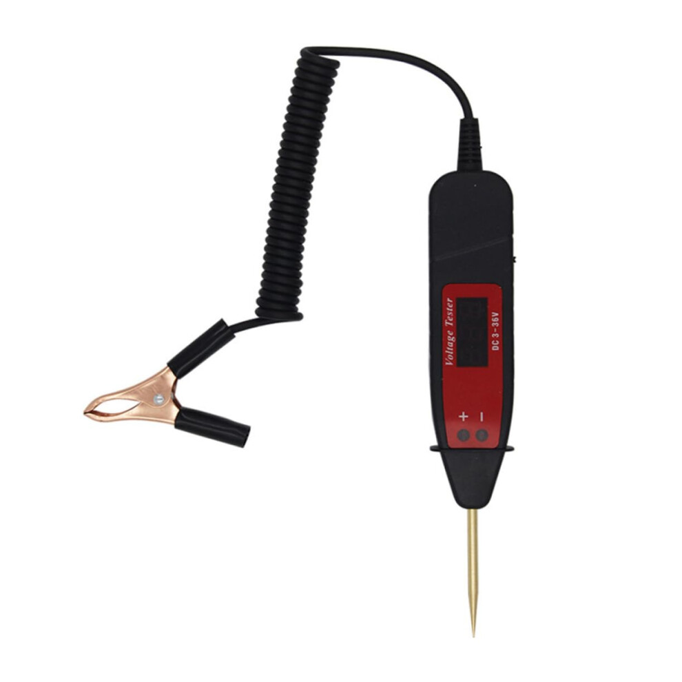 Automotive Test Pen With Copper Probe And Extendable Spring Cable, Multi-Function Voltage Circuit Tester For Car Electrical Systems Light 9187378596791