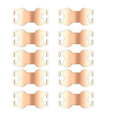10Pcs Dog Identify Plate Collar Slider Metal Pendant-Rose Gold