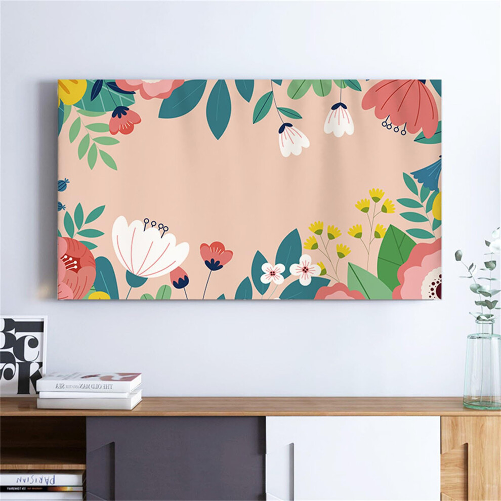 Tv Protector Cover For 22 To 75 Inch Tvs And Pc Displays, Dust-Proof Elastic Screen Protector In Inflorescence Design, 24 Inches 9187378596876