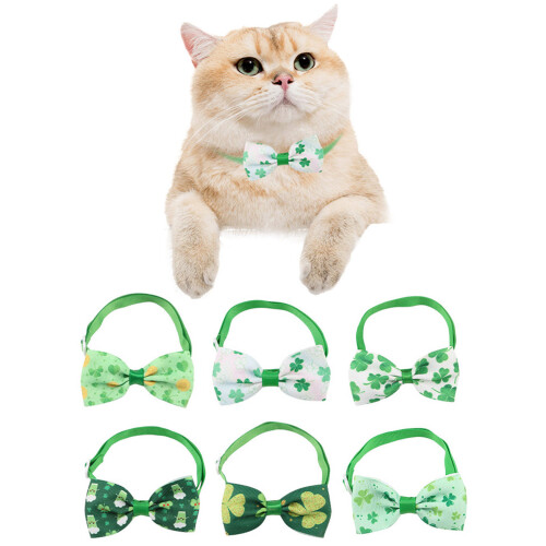 StPatricks Day Cat Bowknot Collar Party Decorative-number 1 2