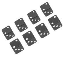 Set di 8 dadi educativi in plastica a 6 lati, 24x24x24mm, nero