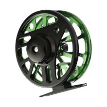 Fly Fishing Rod Reels Portable Aluminum Alloy Baitcasting Reels Size 7 Black And Green