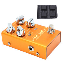 Effektpedal för elgitarr, kompression, överdrive, True Bypass, dubbel överdrive, ljud med justerbar förstärkning och precisionskomponenter i