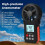 Digital Anemometer Handheld Wind Speed Meter Temperature Backlit Display Max Min Avg Readings For HVAC Installation 2