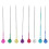 Multi-Color Plastic Sewing Pins with Threader - 50 pcs for Crafts 5