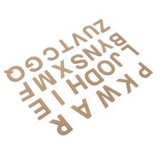 Modello di portachiavi trasparente a forma di lettera da 6 cm