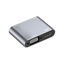 Estación de Acoplamiento 4 en 1 con Concentrador USB C con USB 3.0 de 5 Gbps, 4K HD, VGA, Carga PD de 87 W para , Computadoras Portátiles y Más