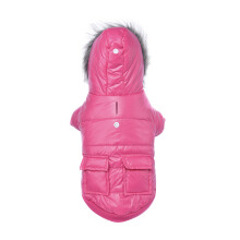 Bright Color Dog Jackets Winter Warm Dog Coat for Cat-Pink XXL