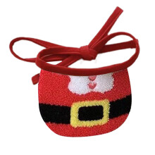 Christmas Theme Kitten Saliva Towel Colorful-red christmas suit