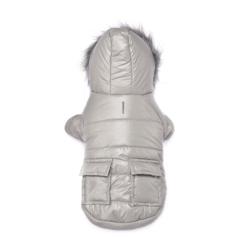 Winter Dog Coat for Small Medium Dog Warm Cat Jackets-Gray M