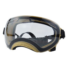 Dog Sunglasses Cat Pet Goggles-khaki frame transparent lens