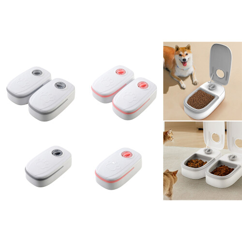 Electronic Pet Feeder Portion Control 48 Hour Timer,-Gray A 2