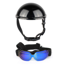 Dog Safety Riding Cap Motorcycle Bike Hat + Goggles Outdoor-D M