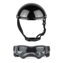 Dog Headgear Safety Riding Cap Pet Helmet Puppy Goggles for-J S