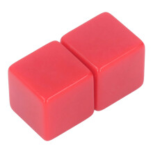 Dadi di plastica rosse personalizzabili da 6 pezzi - Ideali per insegnamento e giochi da tavolo