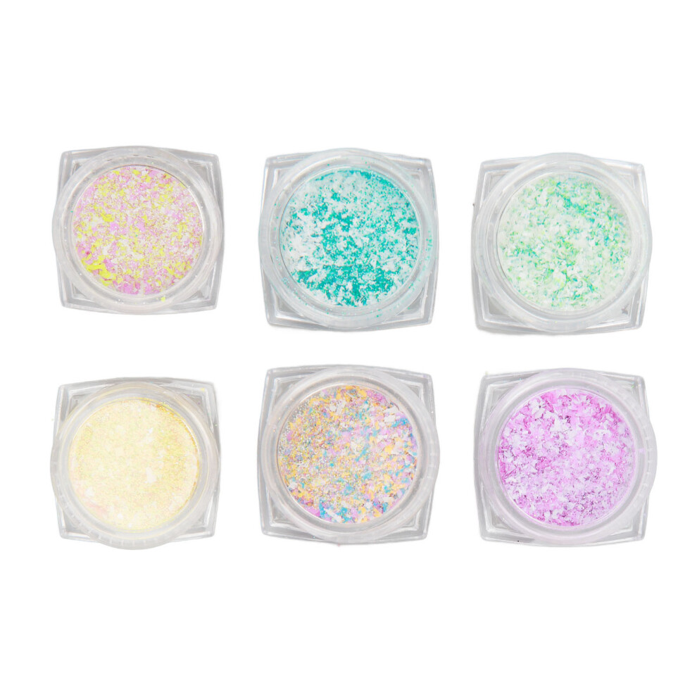 Mermaid Mirror Effect Iridescent Aurora Powder For Gel Polish Diy, Smooth Ultrafine Powder, Safe Non-Toxic Natural Materials For Manicure Nail Art