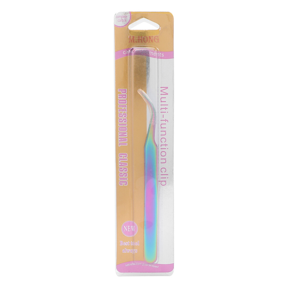 Eyelash Extension Tweezers With Multi Titanium Coating, Japanese Stainless Steel Precision Tweezers For Professional Lash Artists, Ergonomic
