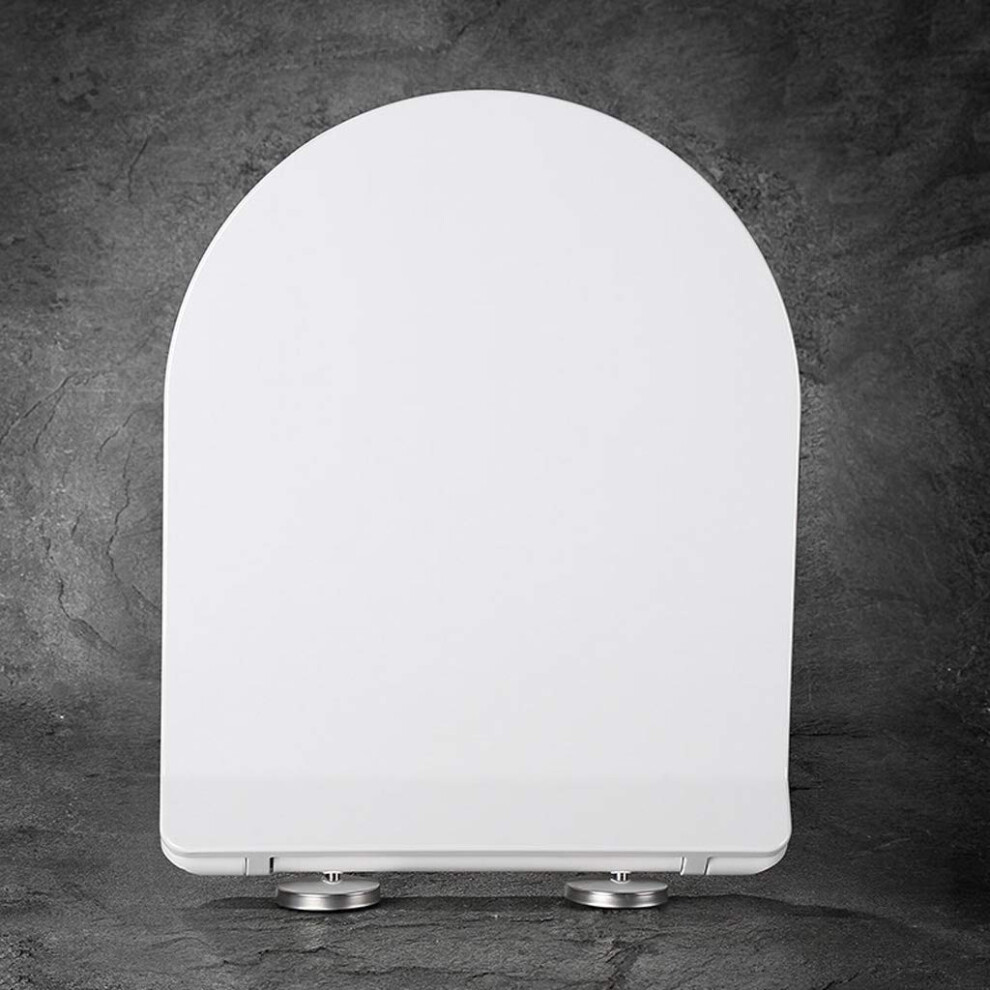 Toilet Lid Ureaformaldehyde Resin, Ultrathin Quietclose, Onebutton Quickrelease, Fits Standard Toilets 9187378597637