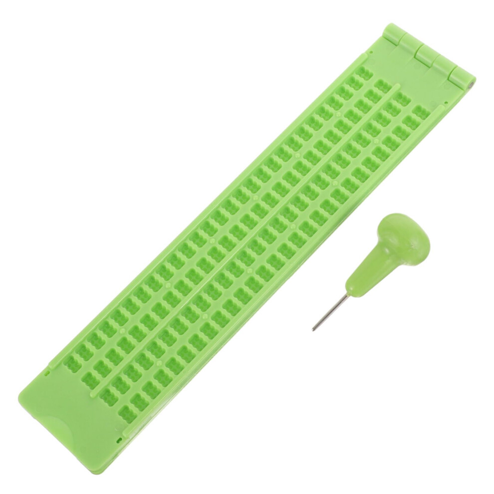 Plastic Braille Writing Board With Stylus For Visually Impaired Braille Plate Kit Portable Lightweight Writing Tool