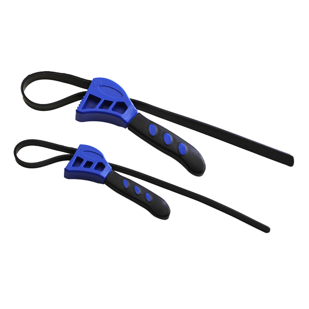 Strap Wrench Set Pack Of 2, Adjustable Rubber Belt Wrenches For Jar Opener, Shower Head, Easy Grip 9187378597736