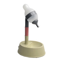 Puppy Water Dispenser Non-Slip Dog Dish Pet Drinking-beige