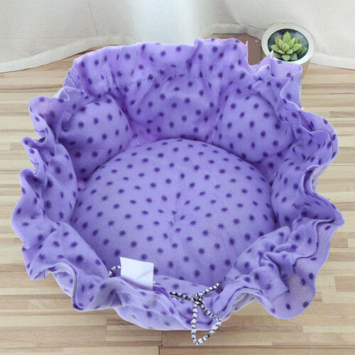 Cat Bed Deep Sleeping Bed Winter House Cute Drawstring-XL 26 1
