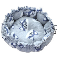 Winter Plush Pet Bed House Drawstring Design Mat Washable-L 6