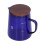 Caraffa da caffè 500 ml, altezza 12 cm, coperchio da 8,3 cm, blu 14