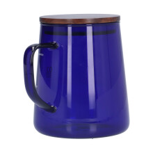 Caraffa da caffè 500 ml, altezza 12 cm, coperchio da 8,3 cm, blu