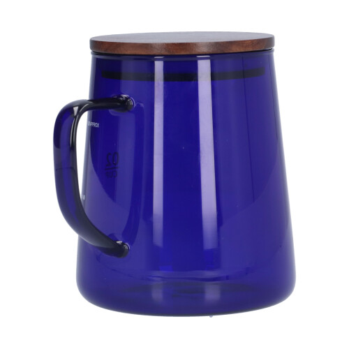Caraffa da caffè 500 ml, altezza 12 cm, coperchio da 8,3 cm, blu