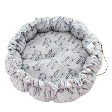 Winter Plush Pet Bed House Drawstring Design Mat Washable-S 12