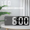 Luminous Mirror Clock Digital Alarm Clock Bedside LED Mirror Display Large Desk Clock Electronic Clock Date Temperature 2