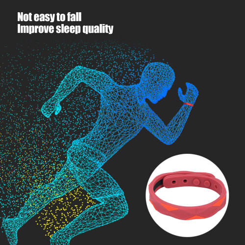 Anti Static Silicone Wristband for Sleep & Electrostatic Removal, Red 2