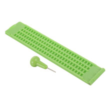 Braille Writing Fingerboard Plastic Portable Braille Plate With Stylus For Blind Students Learning And Outdoor Use